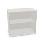 Nowy Styl Sqart Upper Cabinet With Glass Doors Melamine Mfc