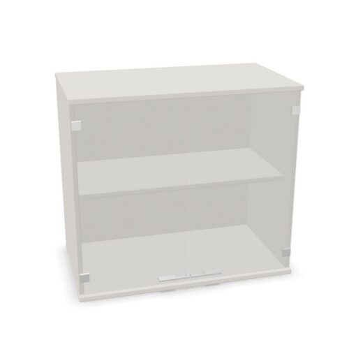 Nowy Styl Sqart Upper Cabinet With Glass Doors Melamine Mfc