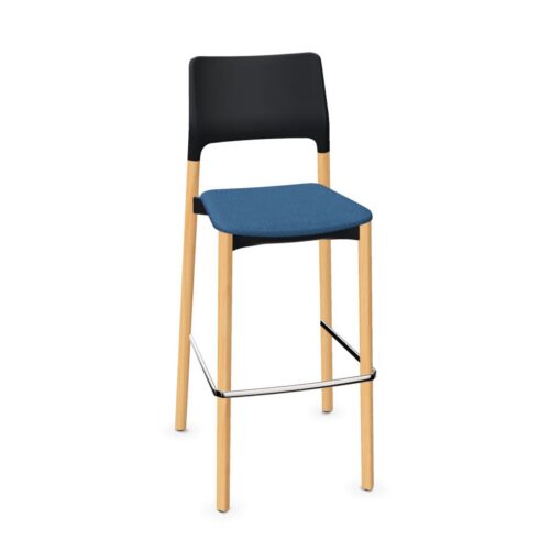 Kusch + Co Arn Upholstered Stool 4-Leg Beech Frame