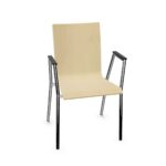 Nowy Styl Cadeira 4-Leg Wooden Meeting Chair With Armrests