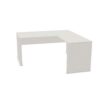 Nowy Styl Sqart Slab-Leg Desk With Extension Modesty Panel