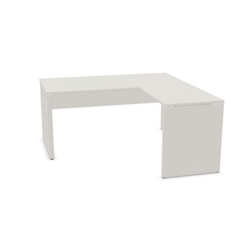 Nowy Styl Sqart Slab-Leg Desk With Extension Modesty Panel