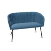 Nowy Styl Naudu 2-Seater Sofa Wavy Back 4 Metal Legs
