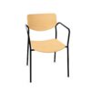 Kusch + Co Smile Plywood 4-Leg Chair With Armrests