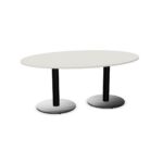 Nowy Styl Xio Elliptical Conference Table With Two Round Bases