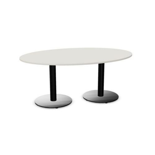 Nowy Styl Xio Elliptical Conference Table With Two Round Bases