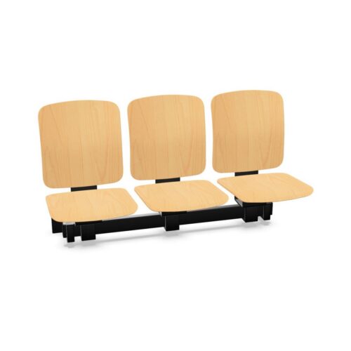 Kusch + Co V-Care Fold 3-Seater Plywood Bench Fixed To Wall