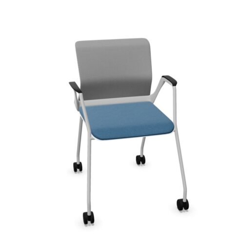 Nowy Styl Youteam 4-Leg Mesh Meeting Chair With Castors