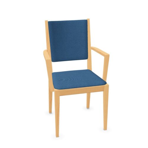 Kusch + Co Luca 4-Leg Frame Chair Upholstered Seat High Wooden Back