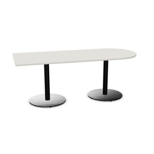 Nowy Styl Xio Half-Oval Conference Table With Two Bases