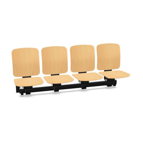 Kusch + Co V-Care Fold 4-Seater Plywood Wall Bench