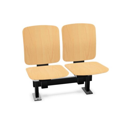 Kusch + Co V-Care Fold 2-Seater Plywood Bench Fixed To Floor