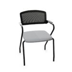 Nowy Styl EL100 Visitor Chair Mesh Back Upholstered Seat