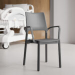 Kusch + Co Arn 4-Leg Wooden Frame Bar Stool detail view