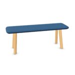 Kusch + Co Creva Upholstered 2-Seater Bench 4-Leg Beech Frame