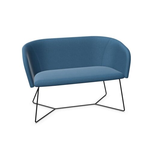 Nowy Styl Naudu 2-Seater Sofa X-Sled Metal Frame