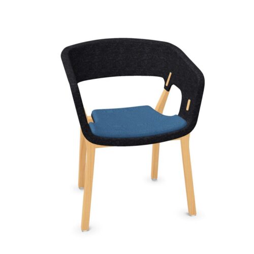 Kusch + Co Njord Armchair 4-Leg Wood Frame