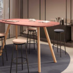 Kusch + Co Creva High Meeting Table A-Leg Frame side view