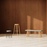 Kusch + Co Creva Upholstered 4-Leg Stool front view