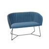 Nowy Styl Naudu 2-Seater Wavy Back Sofa X-Sled Metal Frame