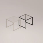Nowy Styl Dallas Square Glass Cafe Table O-Leg Base