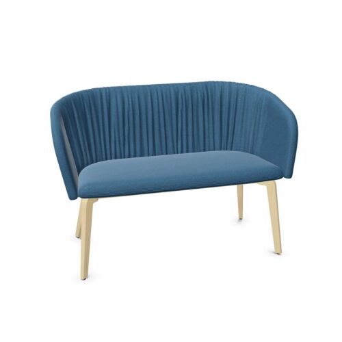 Nowy Styl Naudu Wavy 2-Seater Sofa 4 Wooden Legs