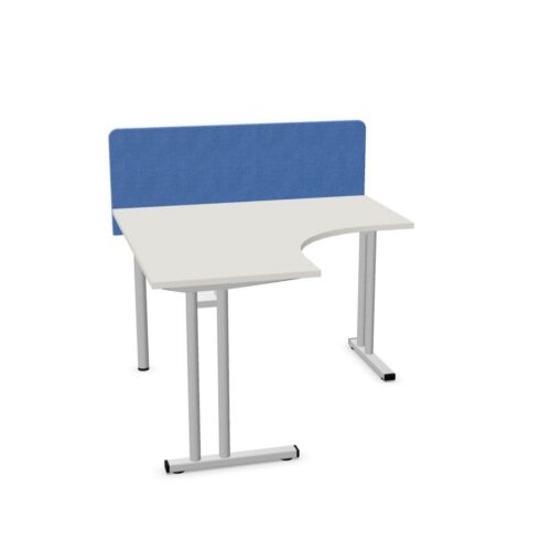 Nowy Styl Easy Space L-Shaped C-Leg Desk With Upper Upholstered Panel