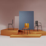Nowy Styl Fondo Plastic Back 4-Leg Meeting Chair