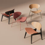 Kusch + Co Kanu Lounge Armchair 4-Leg Wooden Frame rear view