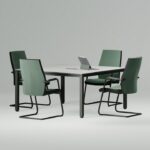 Nowy Styl SO-One Cantilever Conference Chair With Armrests Upholstered