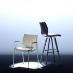 Kusch + Co Uni Verso 3-Seat Bench Plastic Shell angled view