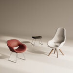 Kusch + Co Volpe Upholstered Armchair High Back 4-Leg Frame back view