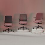Nowy Styl Withme Swivel Chair Perforated Plastic Back angle view