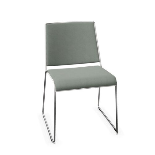 ICF Skid Base With Armrests Upholstered Conference Chair