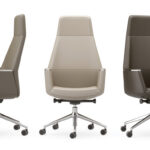 ICF Musa 5-Star Upholstered High Office Chair side view