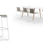 ICF Skid Base With Armrests Upholstered Conference Chair side view