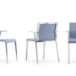 ICF Stick 4-Leg Mesh Back Conference Chair detail view