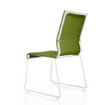 ICF Stick Skid With Armrests Mesh Conference Chair front view