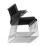 ICF Stick Skid Base With Armrests Conference Chair product view