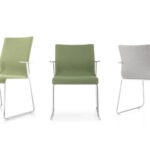 ICF Stick Skid Base With Armrests Conference Chair product view