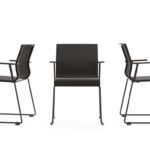 ICF Stick Skid Base With Armrests Conference Chair product view
