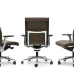 ICF Una Plus Executive Adjustable Armrests Office Chair side view