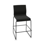 ICF Stick Skid Base With Armrests Mesh Bar Stool
