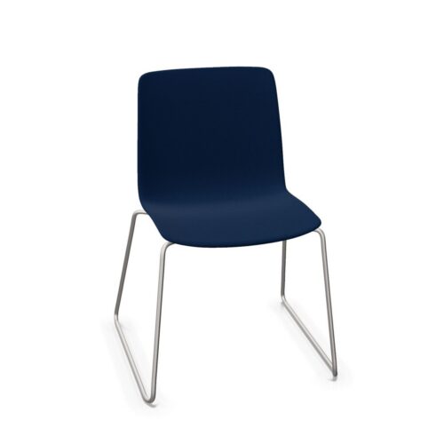 Frezza Yo Fabric Sled Base With Armrests Upholstered Visitor Chair