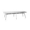 ICF Unitable Trapezoidal Clear Glass Conference Table
