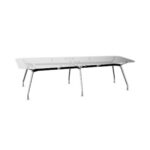 ICF Unitable Trapezoidal Clear Glass Conference Table
