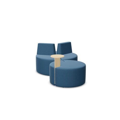 Nowy Styl Tri Ply Pouffe Set 4 Upholstered Seating Arrangement With Integrated