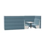 Nowy Styl Sand American Diner 8U S-Shape High-Back Booth Seating Upholstered