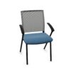 Nowy Styl Sail Stationary Chair 4-Leg Frame Mesh Back With Armrests Frame Chair