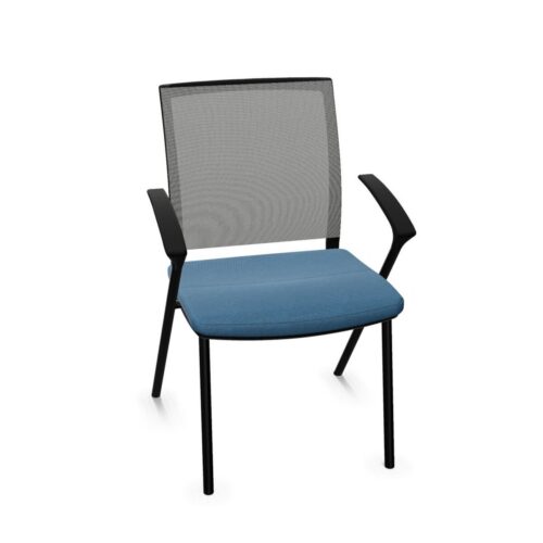 Nowy Styl Sail Stationary Chair 4-Leg Frame Mesh Back With Armrests Frame Chair